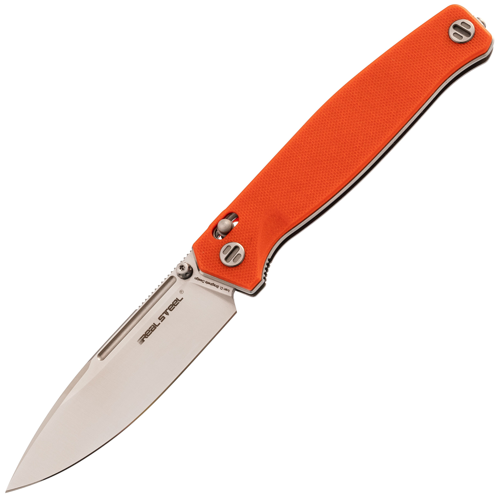 Складной нож Realsteel 7651OS Huginn, сталь VG-10, рукоять G10, оранжевый - фото 1