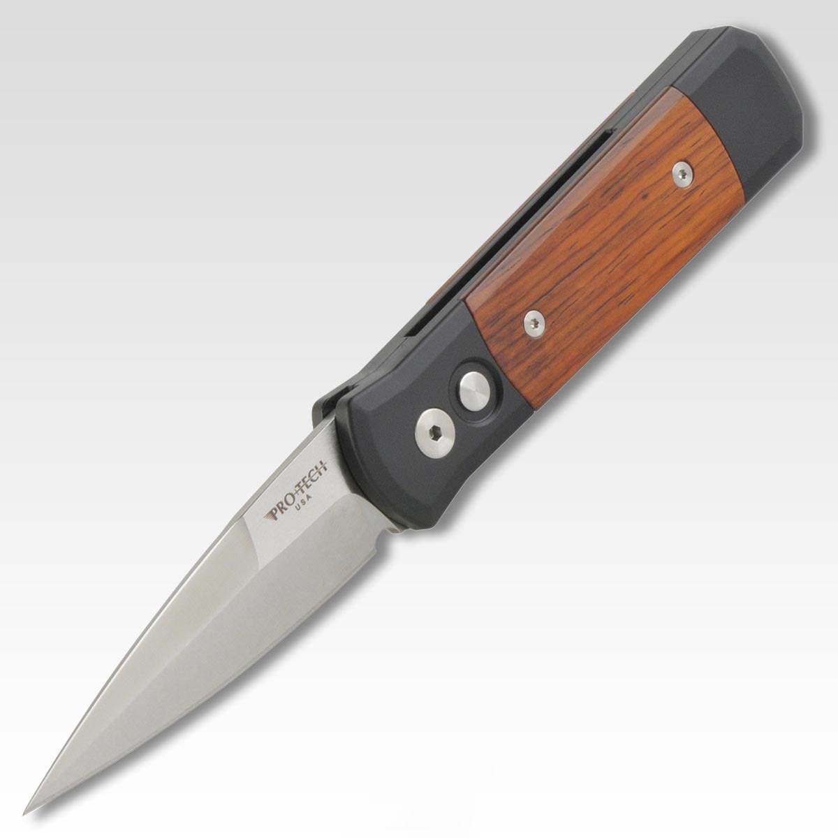 Складной нож Pro-Tech Godson 706С, сталь 154CM, рукоять алюминий/дерево кокоболо - фото 7
