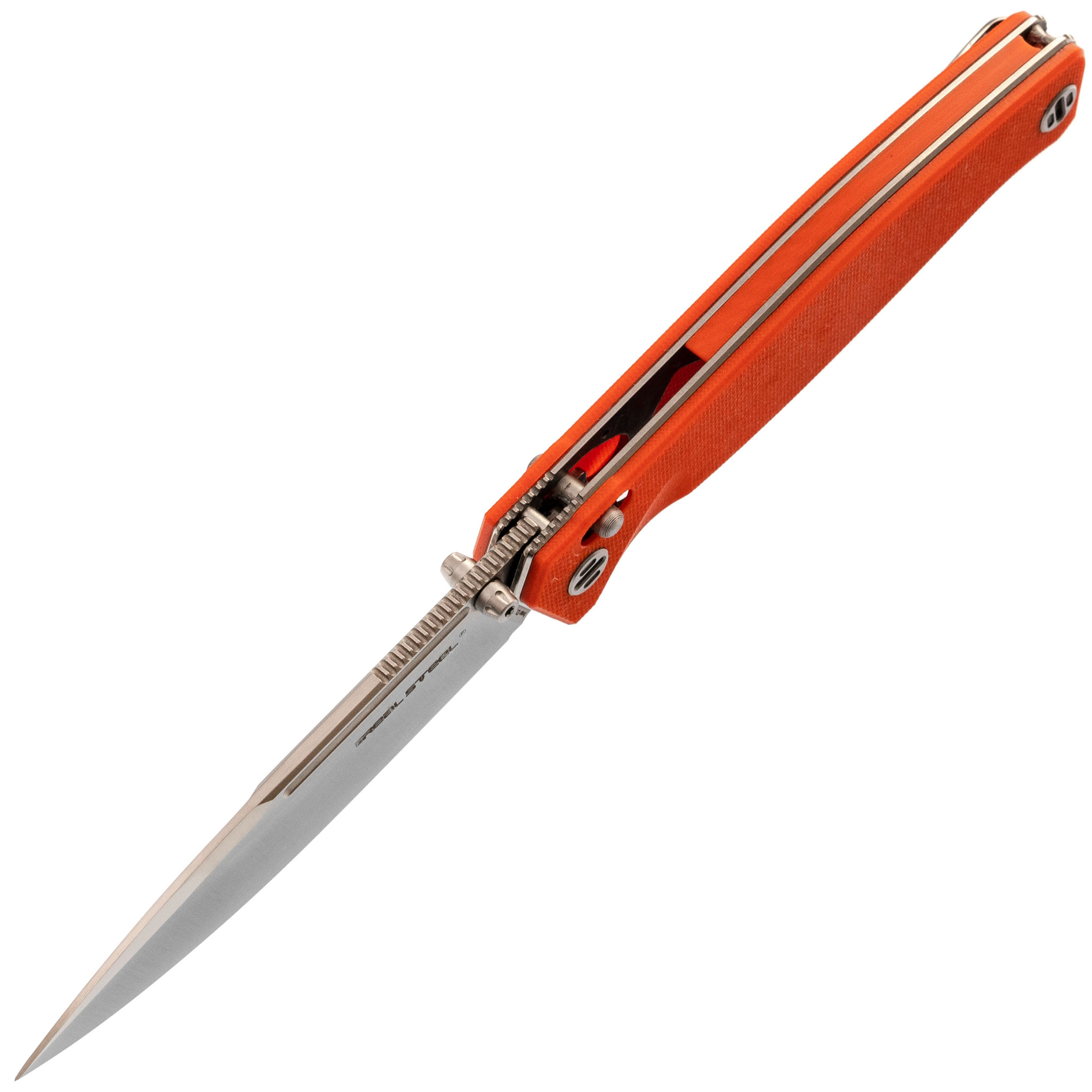 Складной нож Realsteel 7651OS Huginn, сталь VG-10, рукоять G10, оранжевый - фото 2