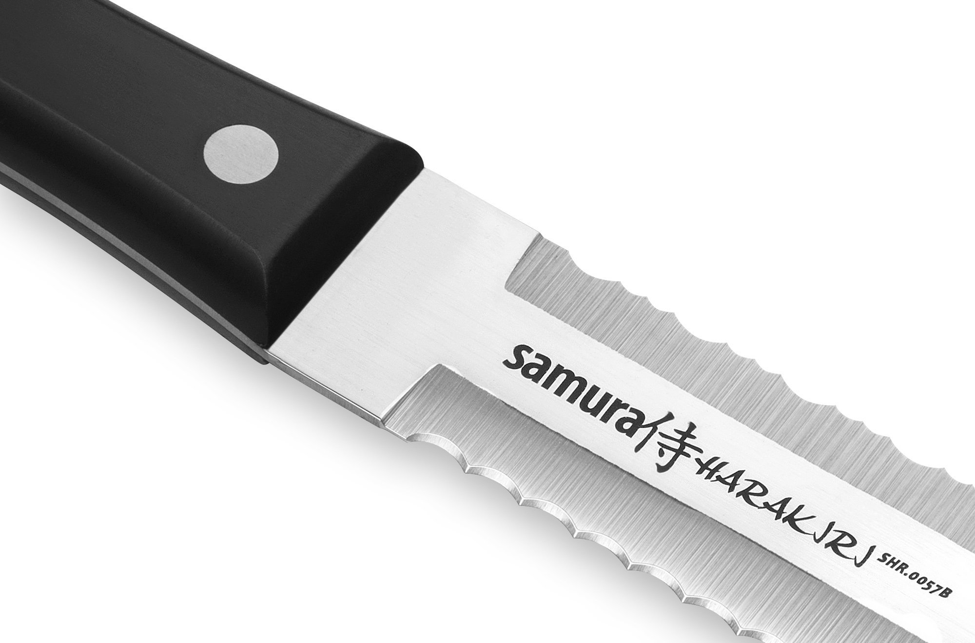 Нож для замороженных продуктов Samura Harakiri SHR-0057B, сталь AUS-8, рукоять ABS пластик - фото 5