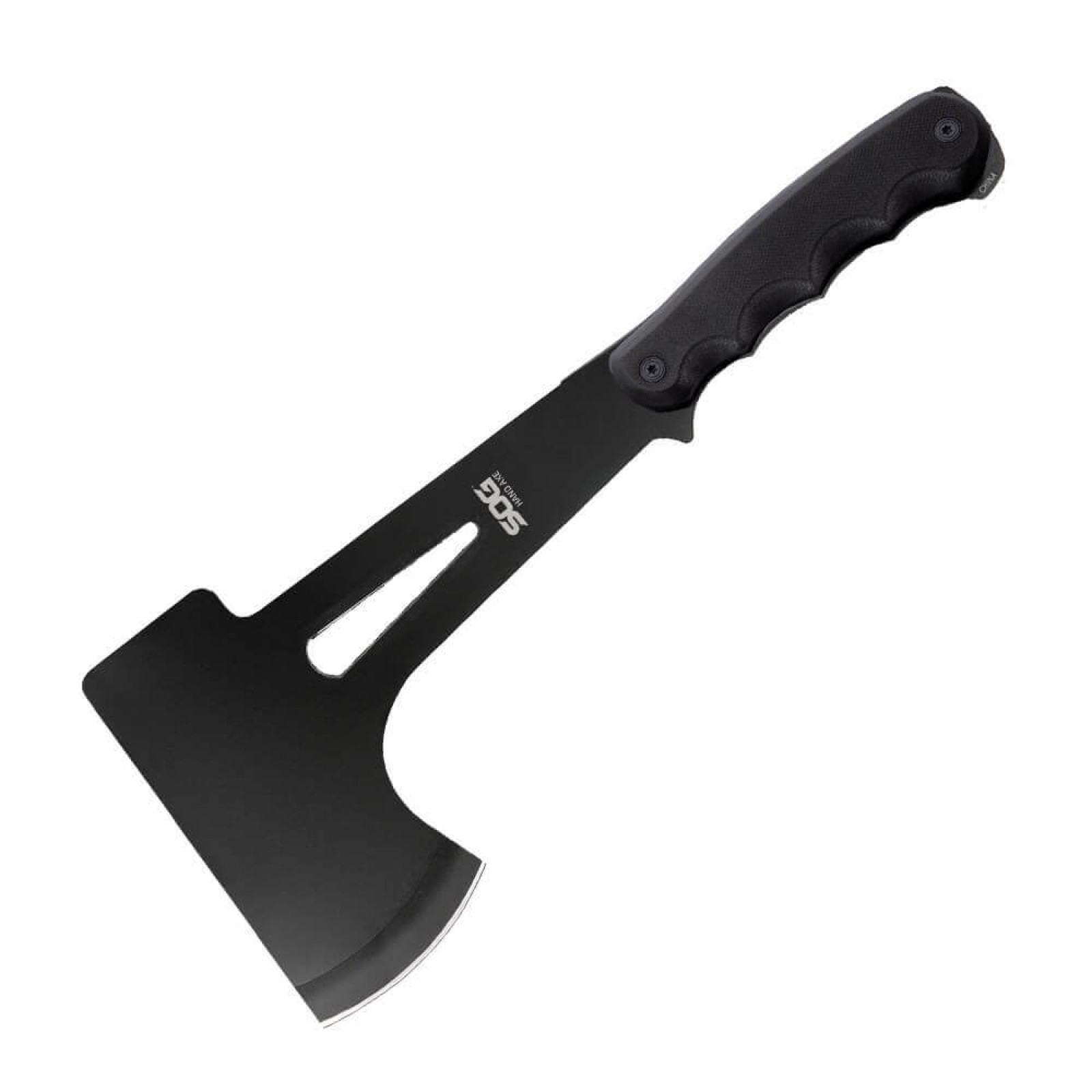 фото Топор туристический hand axe - sog f09, сталь 420 black oxide, рукоять g10, чёрный