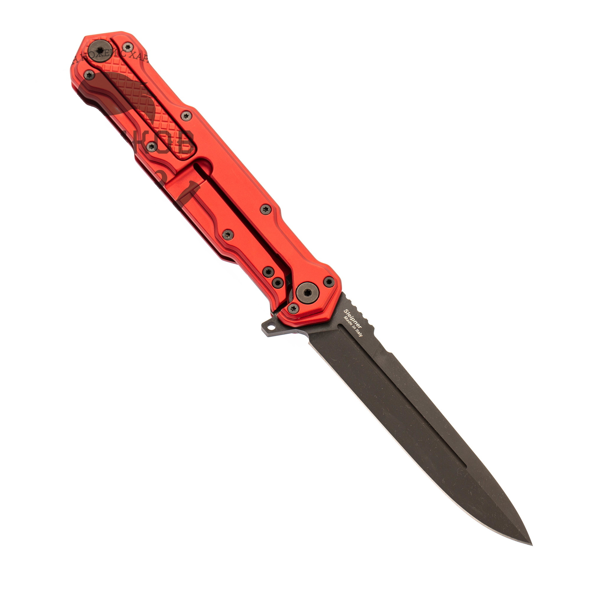 Складной нож Cosmo Red Black, сталь Sleipner - фото 4
