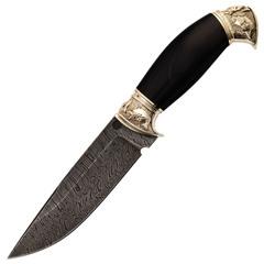 Фото Нож Зенит, сталь дамаск, рукоять граб