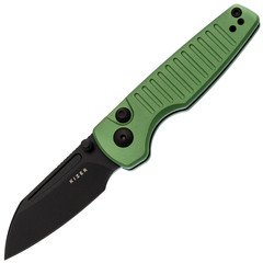 Фото Складной нож Kizer Parakeet, сталь Nitro-V, рукоять зелёный алюминий