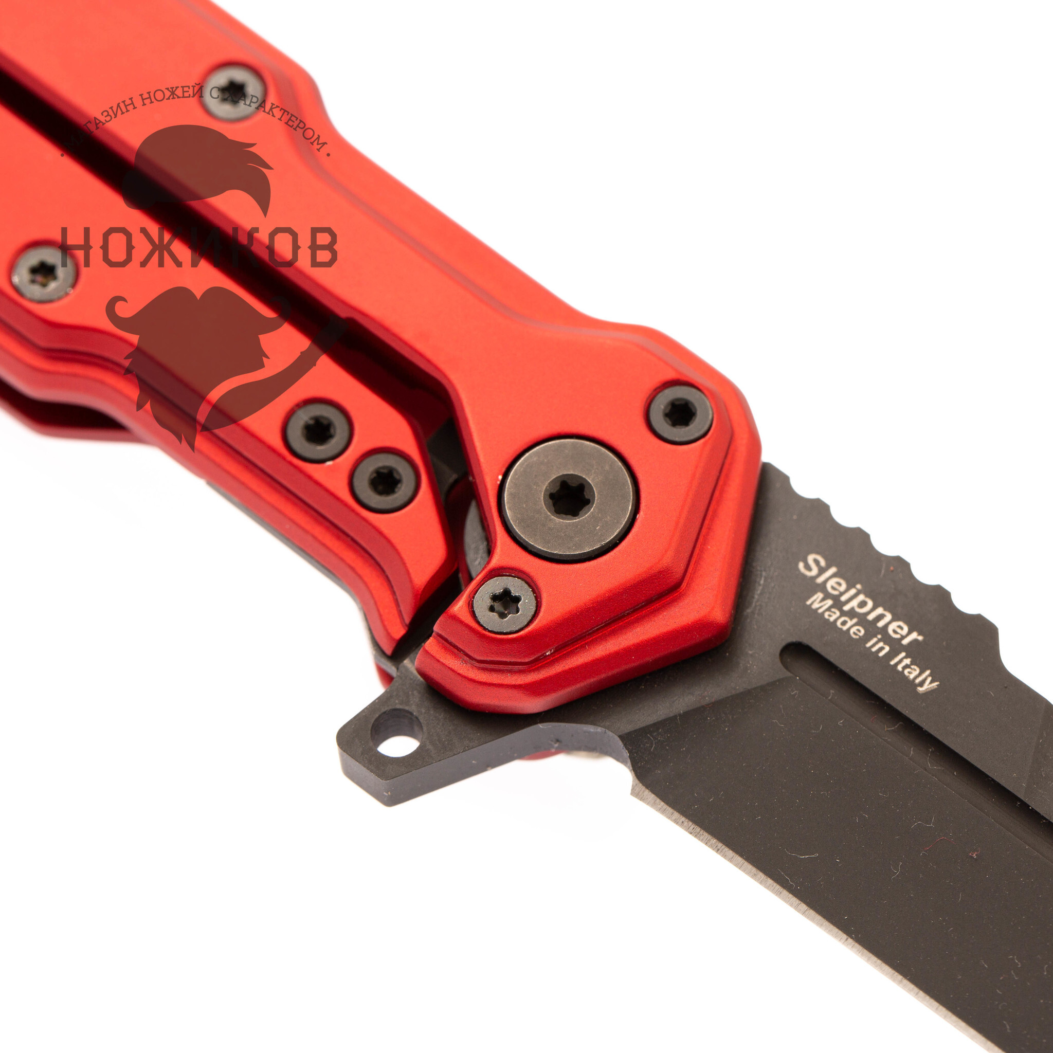 Складной нож Cosmo Red Black, сталь Sleipner - фото 6
