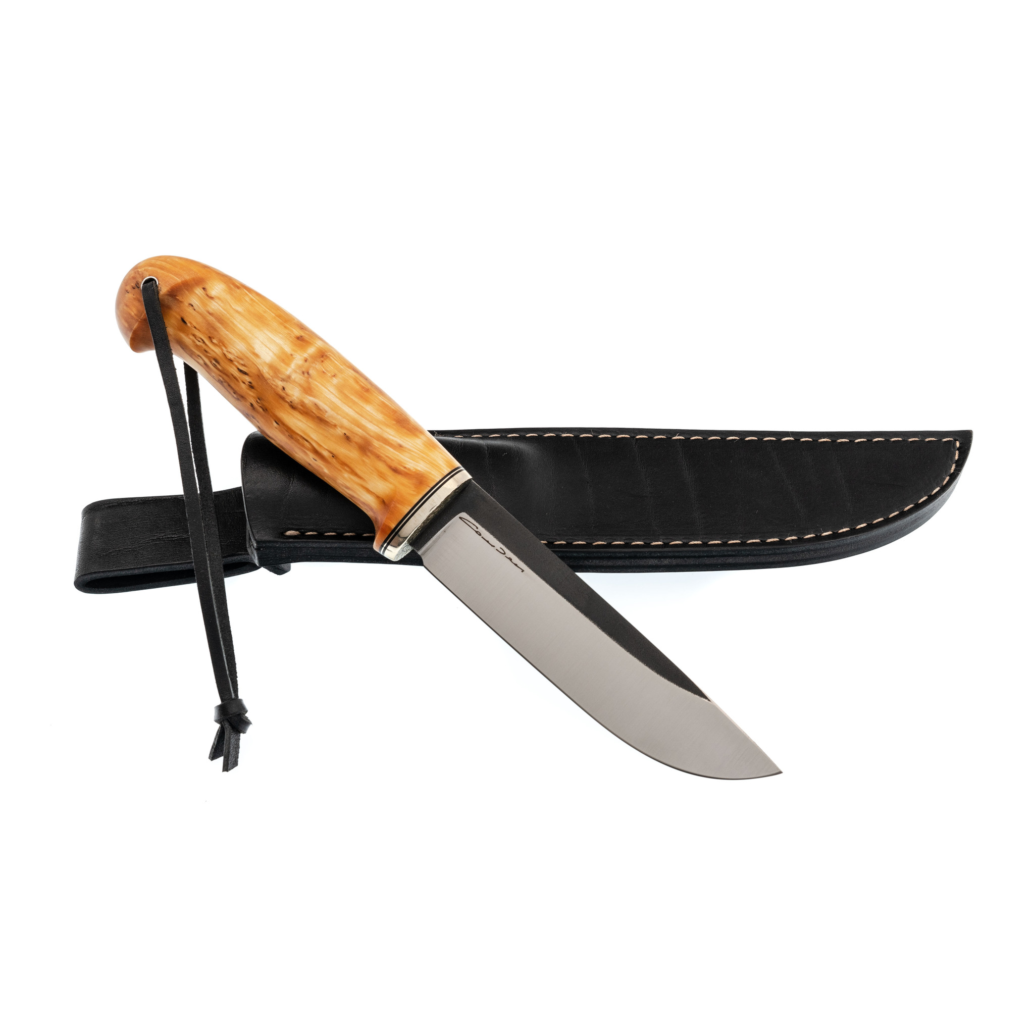 Нож Шмель, сталь D2, рукоять коричневый граб - фото 4