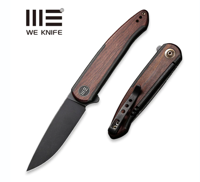 Складной нож WE Knife Smooth Sentinel Wood, CPM 20CV