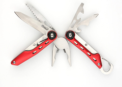Фото Мультитул Stinger, сталь (красный), 10 инструментов, нейлоновый чехол, коробка картон