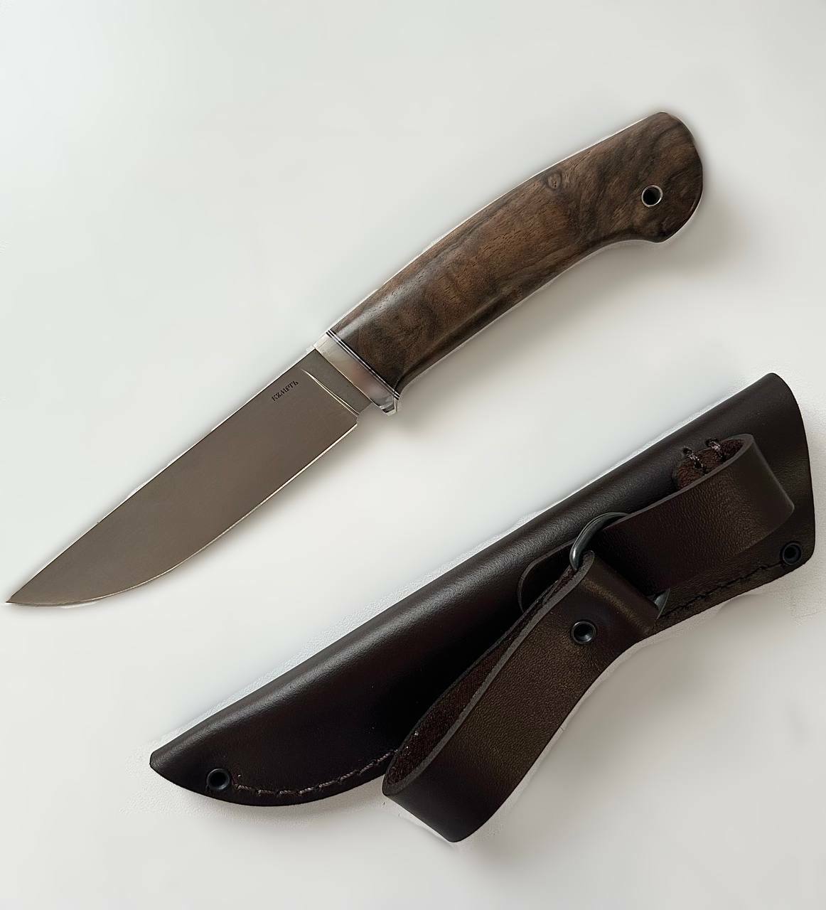 Нож Клык, M390, карельская береза