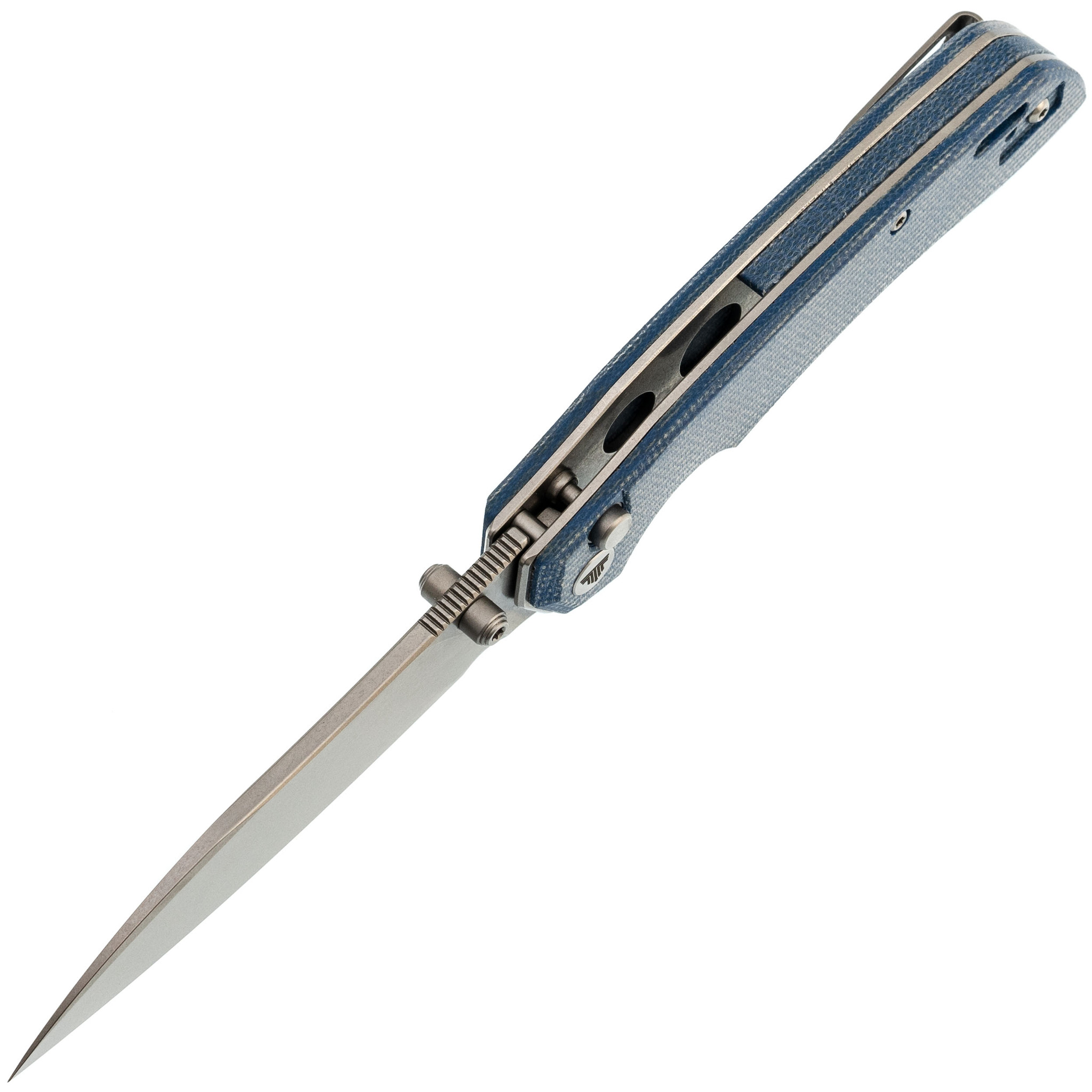 Складной нож Trivisa Aur-04L, сталь 14C28N, рукоять микарта, синий - фото 2