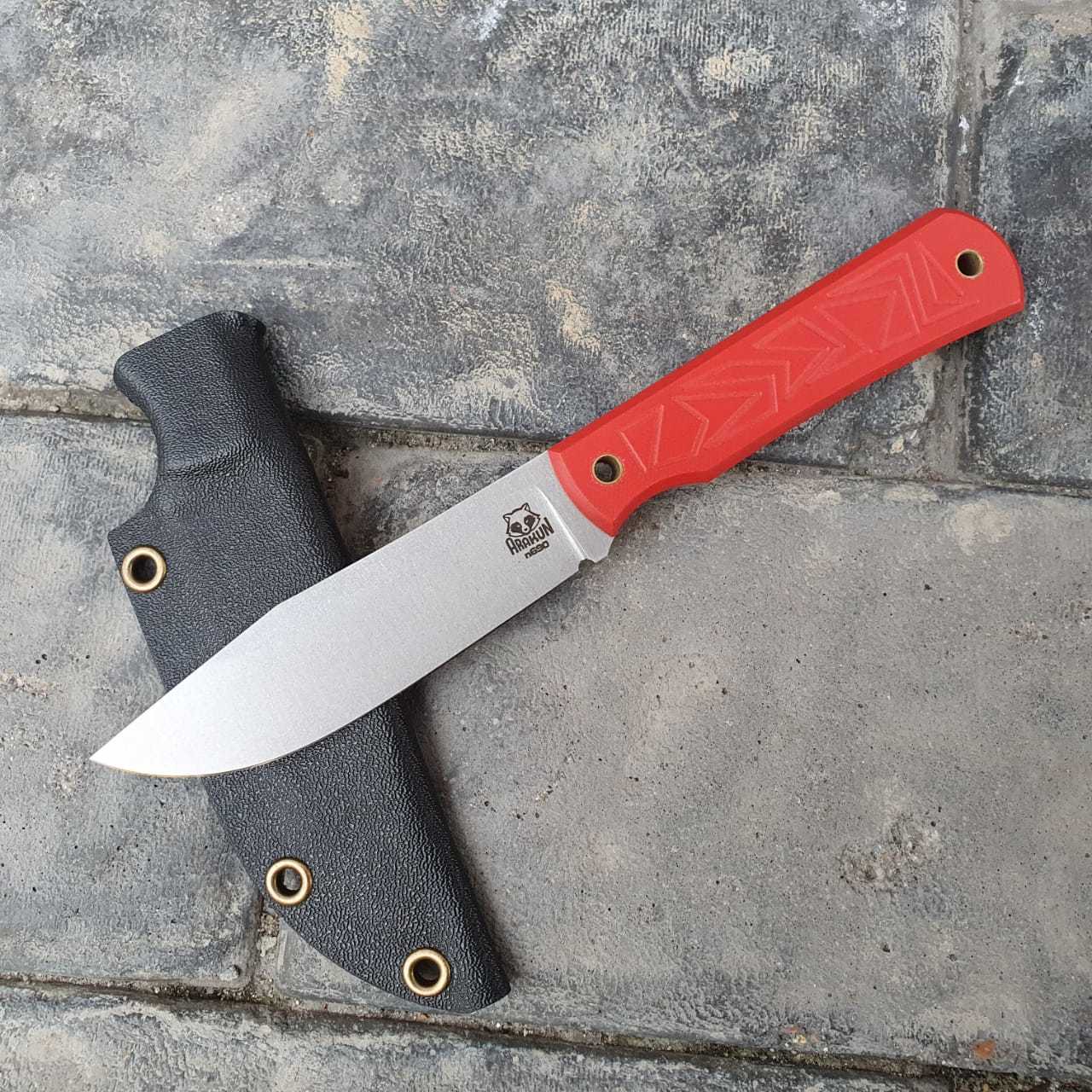 Нож Аракул XL, сталь N690, рукоять G10 красная