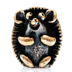 Фото Бусина для темляка Ёжик, бронза