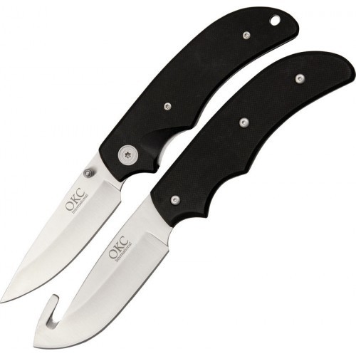 Набор 2 ножа Ontario International Hunters Kit, сталь 7Cr17MoV, рукоять G10, black