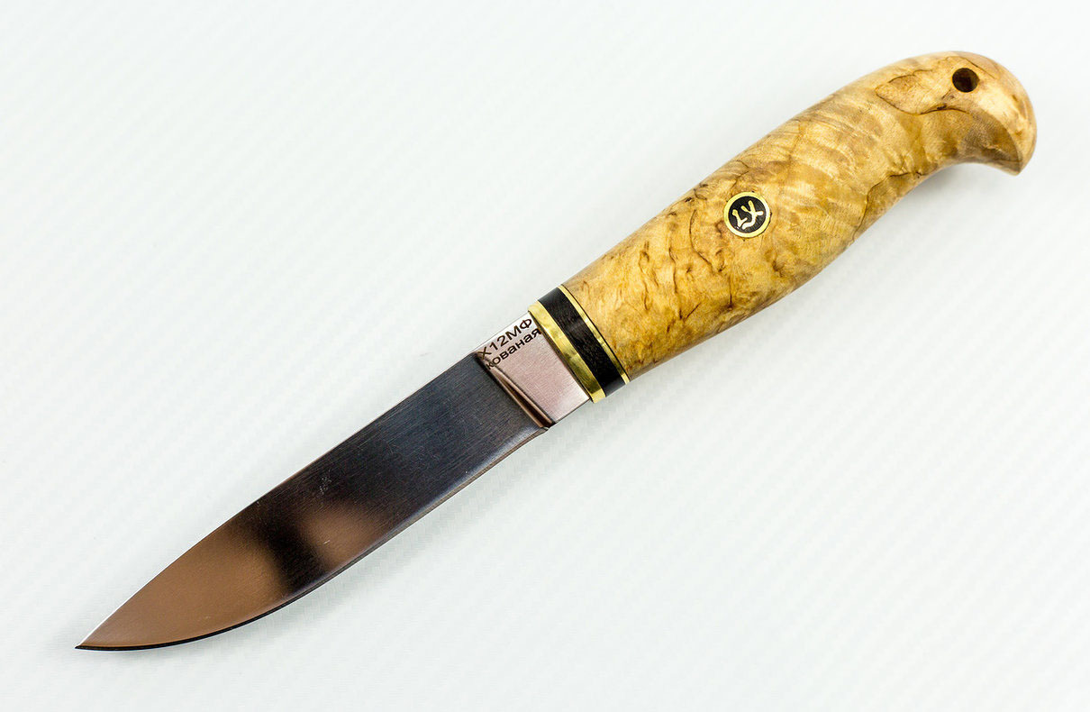 Нож Финский-2 Х12МФ, карельская берёза