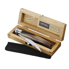Фото Нож складной филейный Opinel №10 VRI Folding Slim Blond Horn в деревянном кейсе