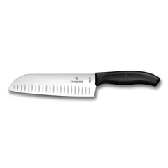 Фото Кухонный нож Сантоку Victorinox 6.8523.17B Santoku, сталь X50CrMoV15, рукоять полипропилен, черный