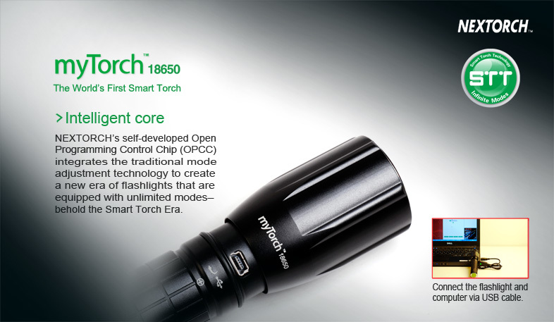 Фонарь светодиодный NexTorch myTorch 18650 Smart LED (NT-MT18650) от Ножиков