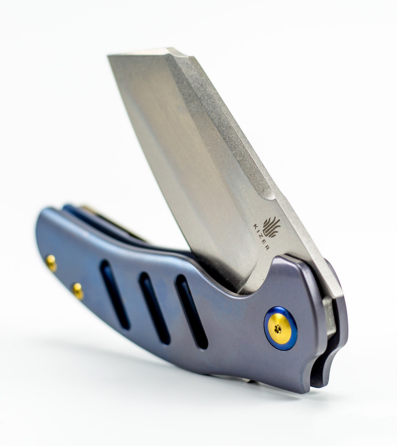 Складной нож Kizer C01E Blue, сталь CPM-S35VN, рукоять титан от Ножиков