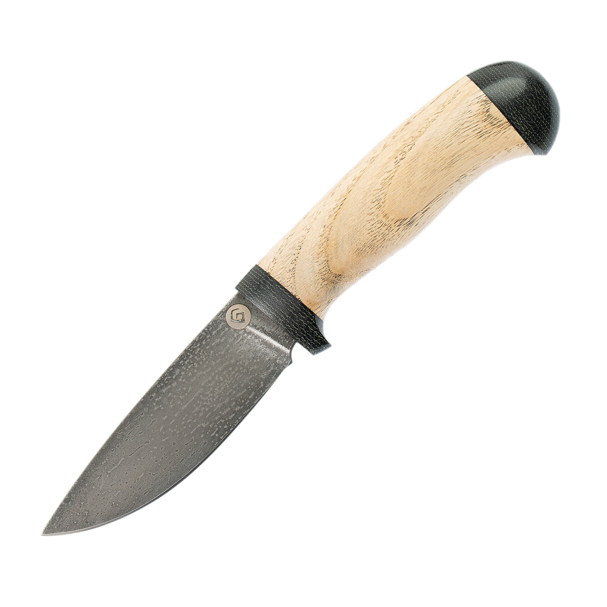 фото Нож разделочный, рукоять кап каштана, булатная сталь булатная сталь сергея баранова