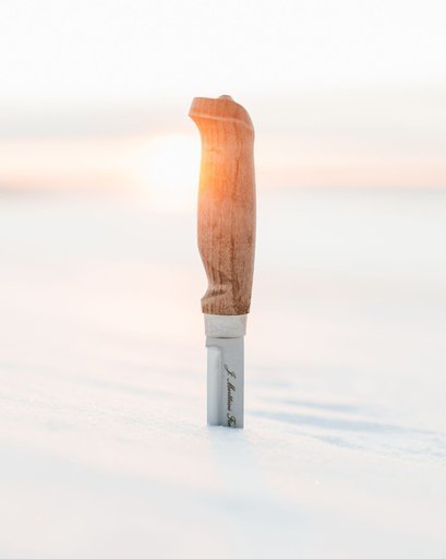 Нож финский Marttiini Lynx Lumberjack, сталь нержавеющая, рукоять темная береза от Ножиков