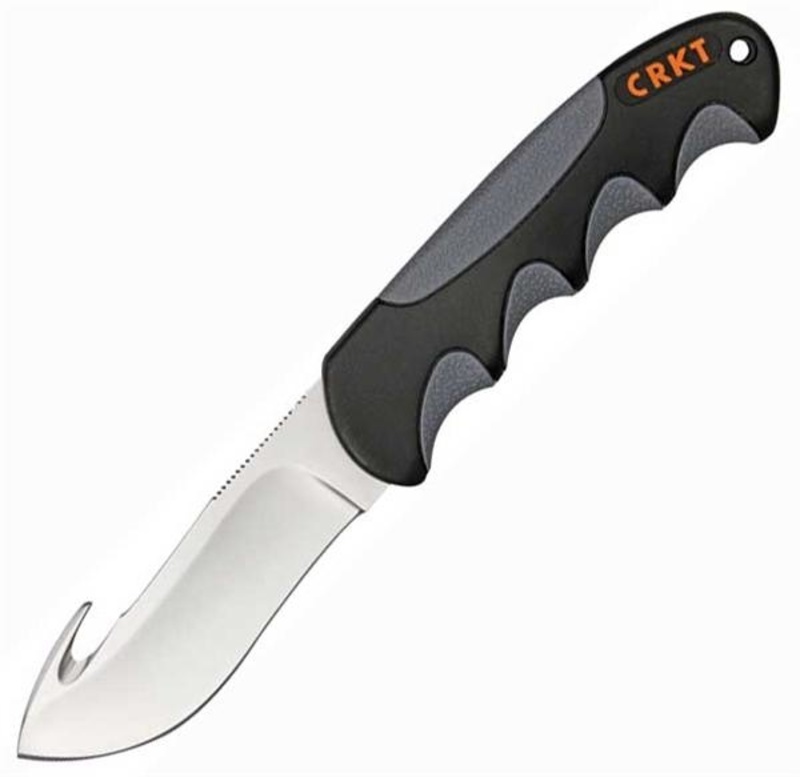 Нож с фиксированным клинком CRKT Free Range Hunter with Gut Hook, сталь 8Cr13MoV, рукоять термопластик чемоданчик выживания hunter kit