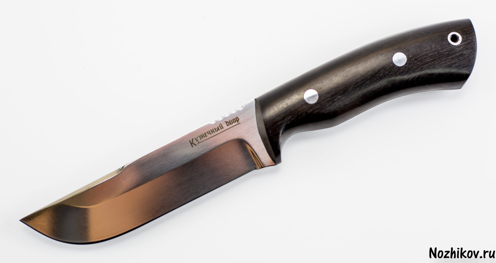 фото Нож цельнометаллический овод, сталь d2, рукоять граб ножи крутова