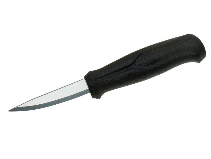 фото Нож с фиксированным лезвием morakniv wood carving basic, углеродистая сталь, рукоять пластик