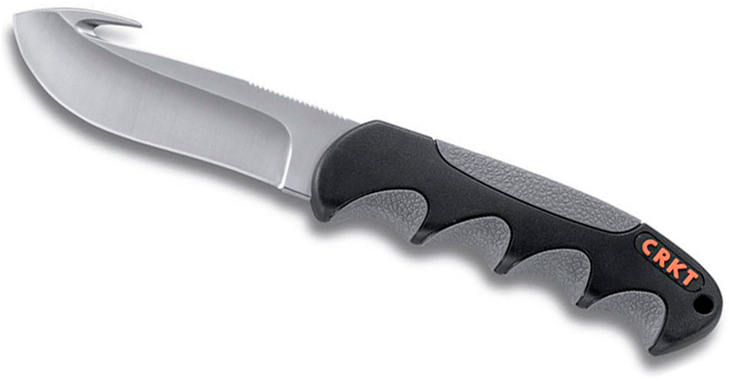 фото Нож с фиксированным клинком crkt free range hunter with gut hook, сталь 8cr13mov, рукоять термопластик