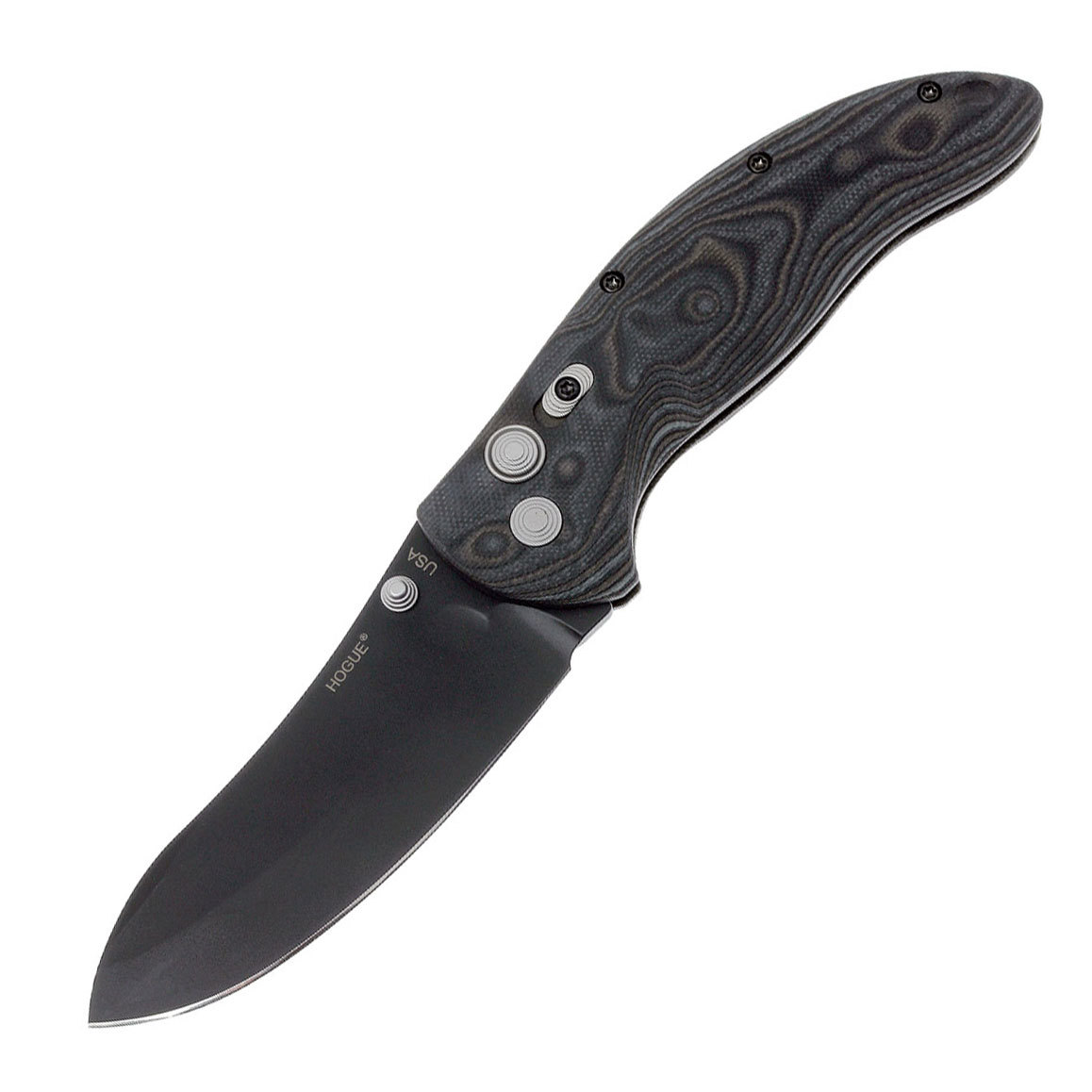 Нож складной Hogue EX-04 Black Upswept, сталь 154CM, рукоять стеклотекстолит G-Mascus®, чёрный