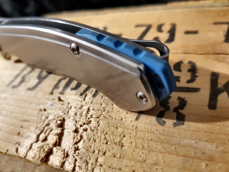 фото Нож складной magnum blue steel, сталь 440а satin plain, рукоять нержавеющая сталь, серый, boker 01sc986