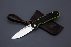 Фото Складной нож Клык Техно, сталь N690, рукоять G10 черно-зеленый