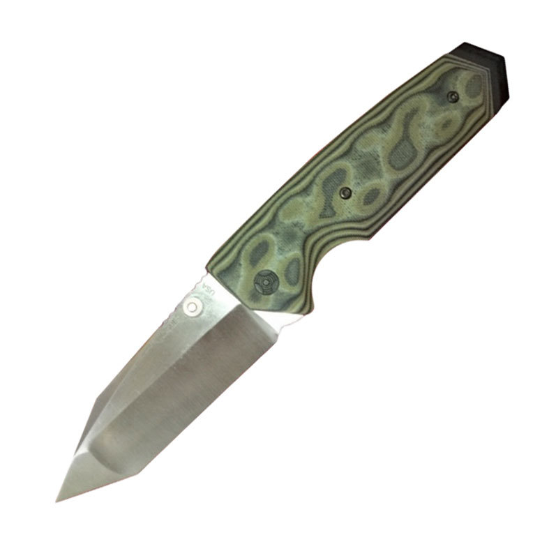 Нож складной Hogue EX-02 Tanto, сталь 154CM, рукоять G-Mascus®, серо-зеленый нож складной hogue ex 02 spear point сталь 154cm рукоять стеклотекстолит g mascus® серый