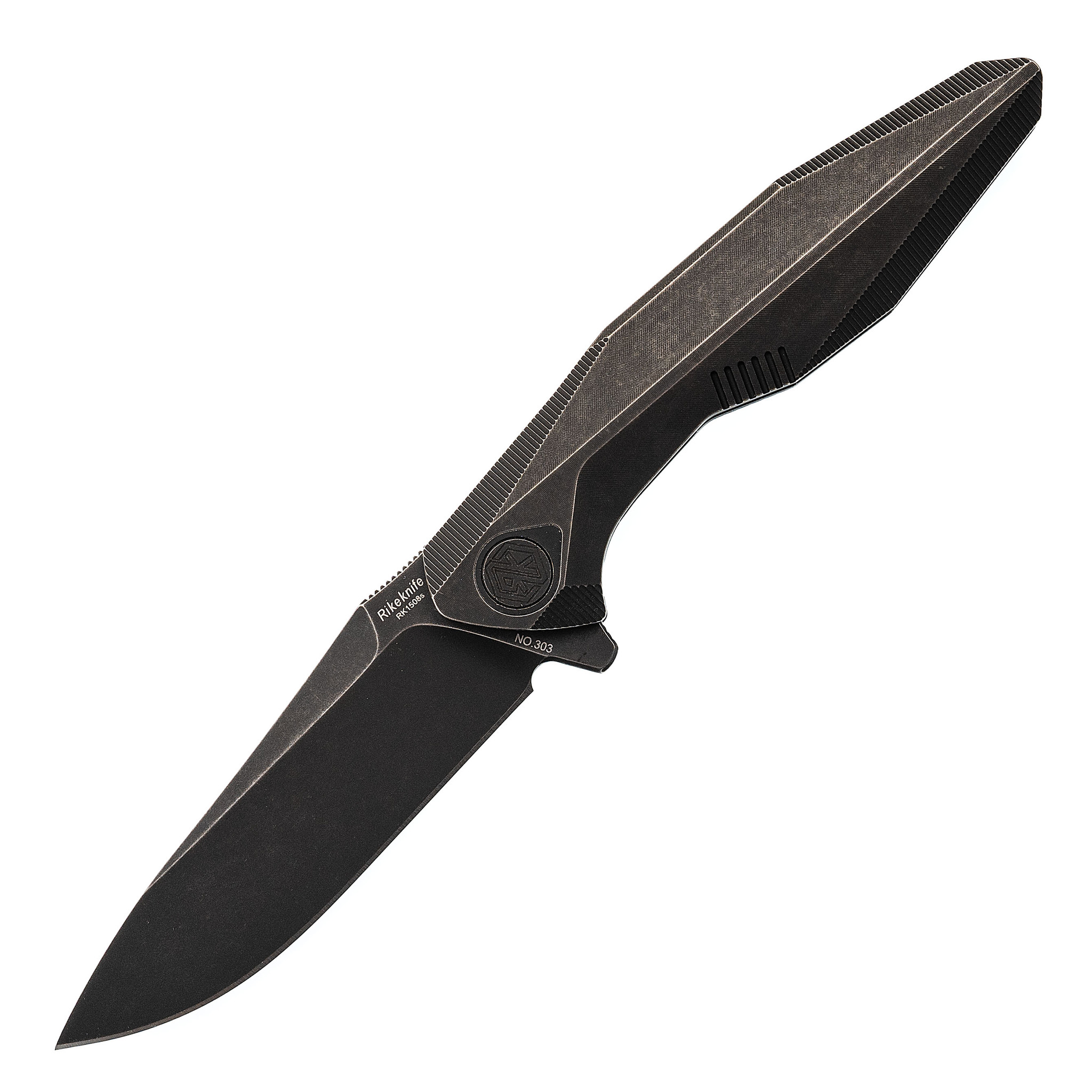 Нож складной 1508S Black Rikeknife, сталь M390, Titanium
