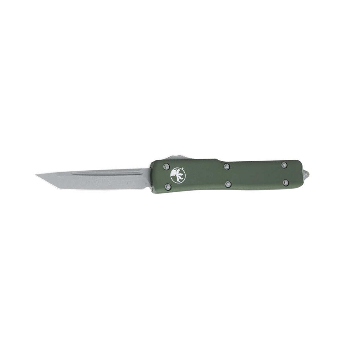 фото Автоматический фронтальный выкидной нож microtech utx-70 149-10apod, сталь cts-204p, рукоять зеленый алюминий