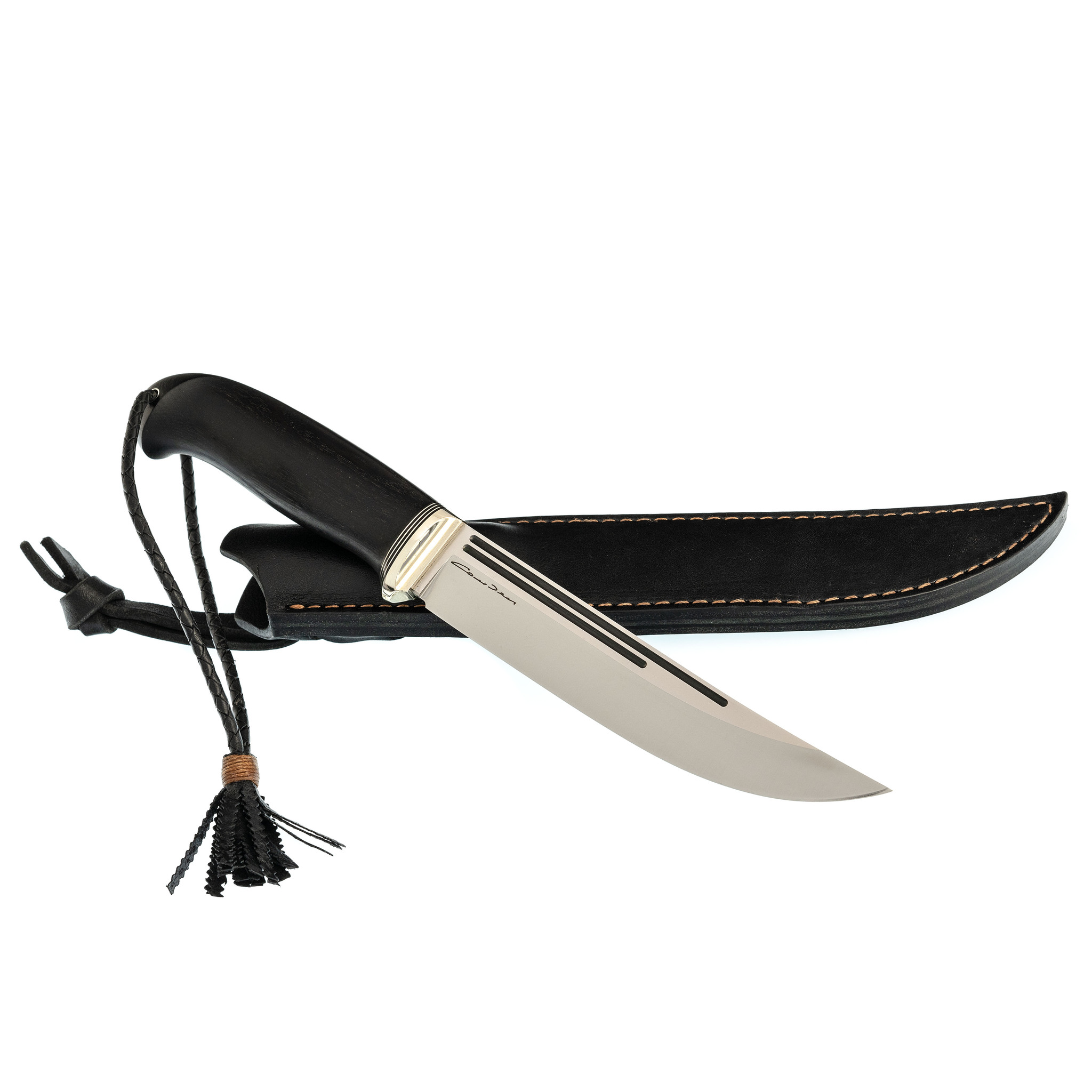 Нож Лиман Засапожный, сталь Х12МФ, стабилизированная карельская береза - фото 6