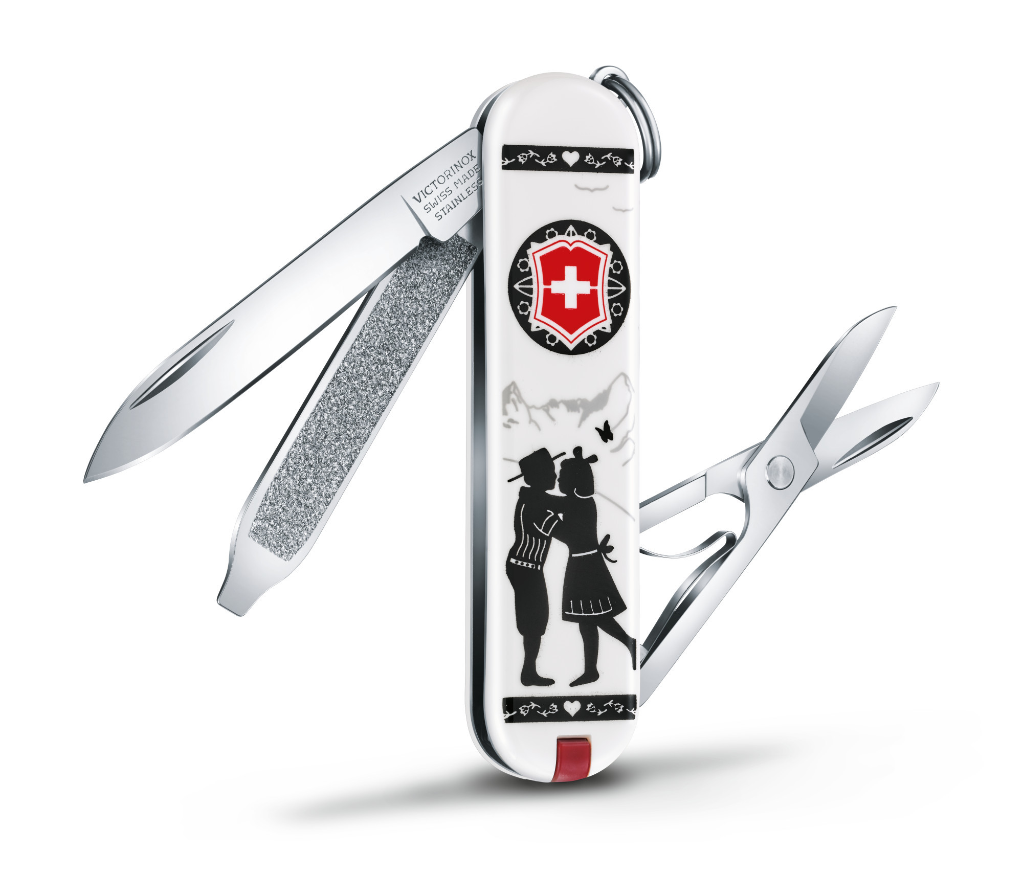 Нож перочинный Victorinox Classic Alps Love (0.6223.L1801) 58 мм 7 функций, белый - фото 1