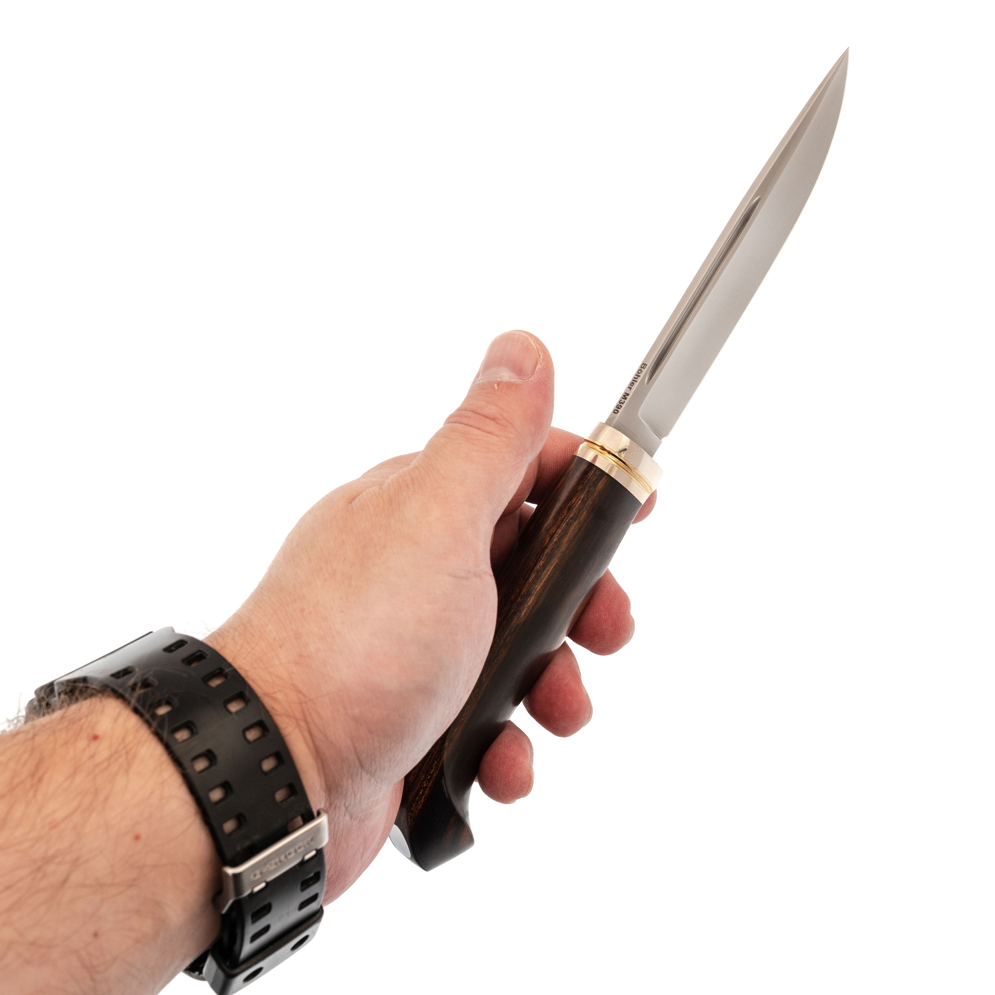 Нож Кухонный, сталь M390, рукоять карельская береза - фото 5