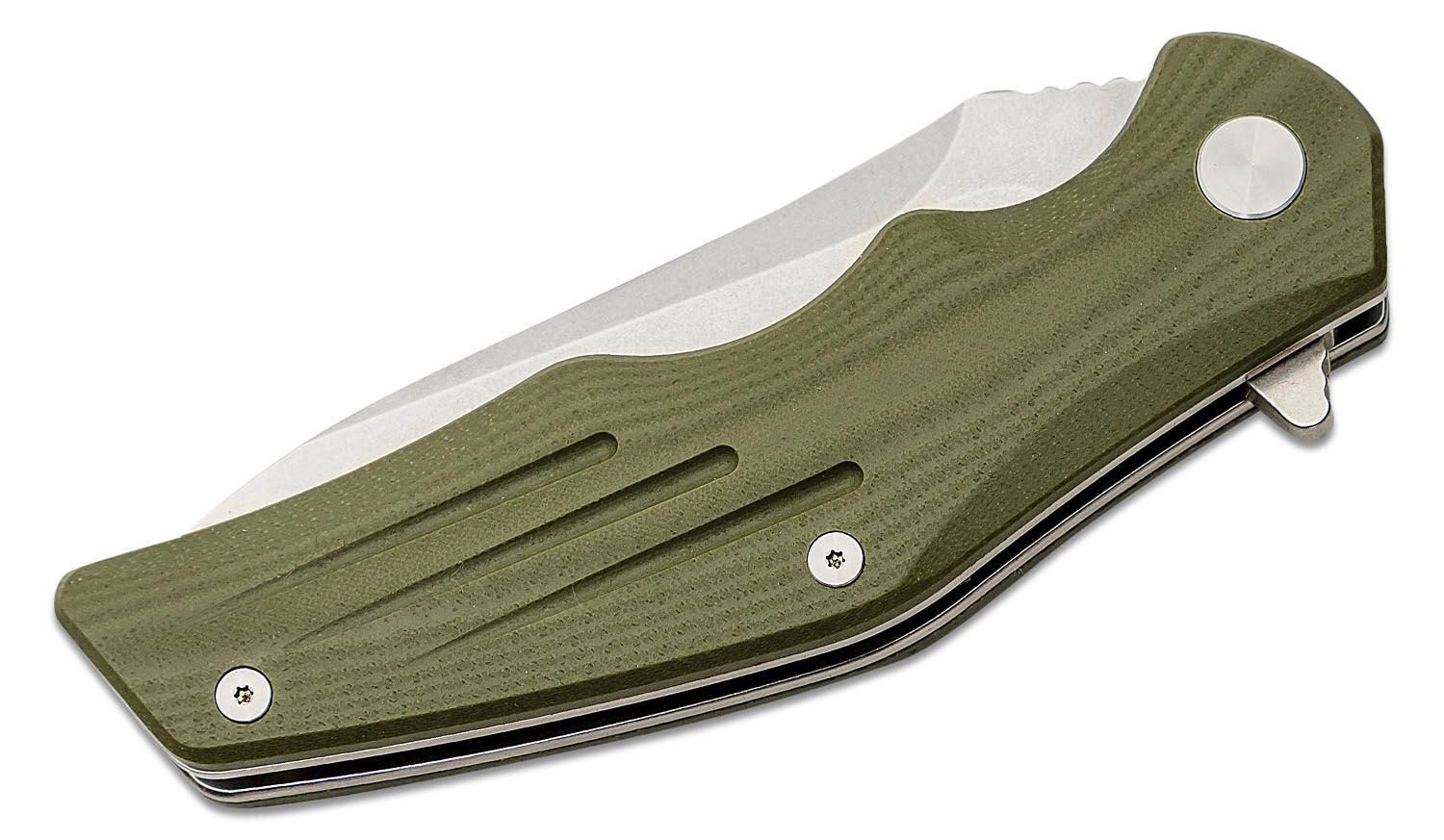 Складной нож QSP Pangolin, сталь D2, рукоять G10, зеленый - фото 3