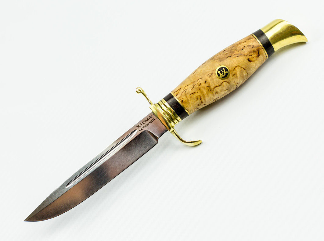 Нож Финка НКВД, сталь Х12МФ, карельская берёза доска разделочная для подачи и сервировки с менажницей adelica 28×10×1 8 см берёза