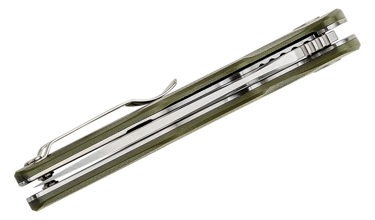 Складной нож QSP Pangolin, сталь D2, рукоять G10, зеленый - фото 5