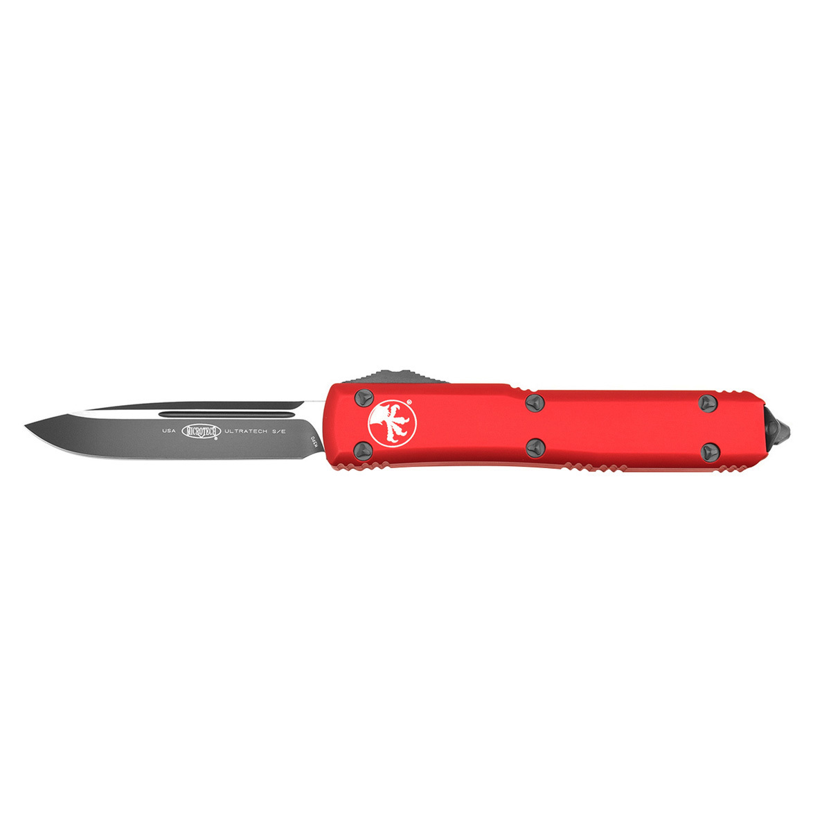 Автоматический складной нож Microtech Ultratech S/E, сталь CTS-204P, рукоять красный алюминий