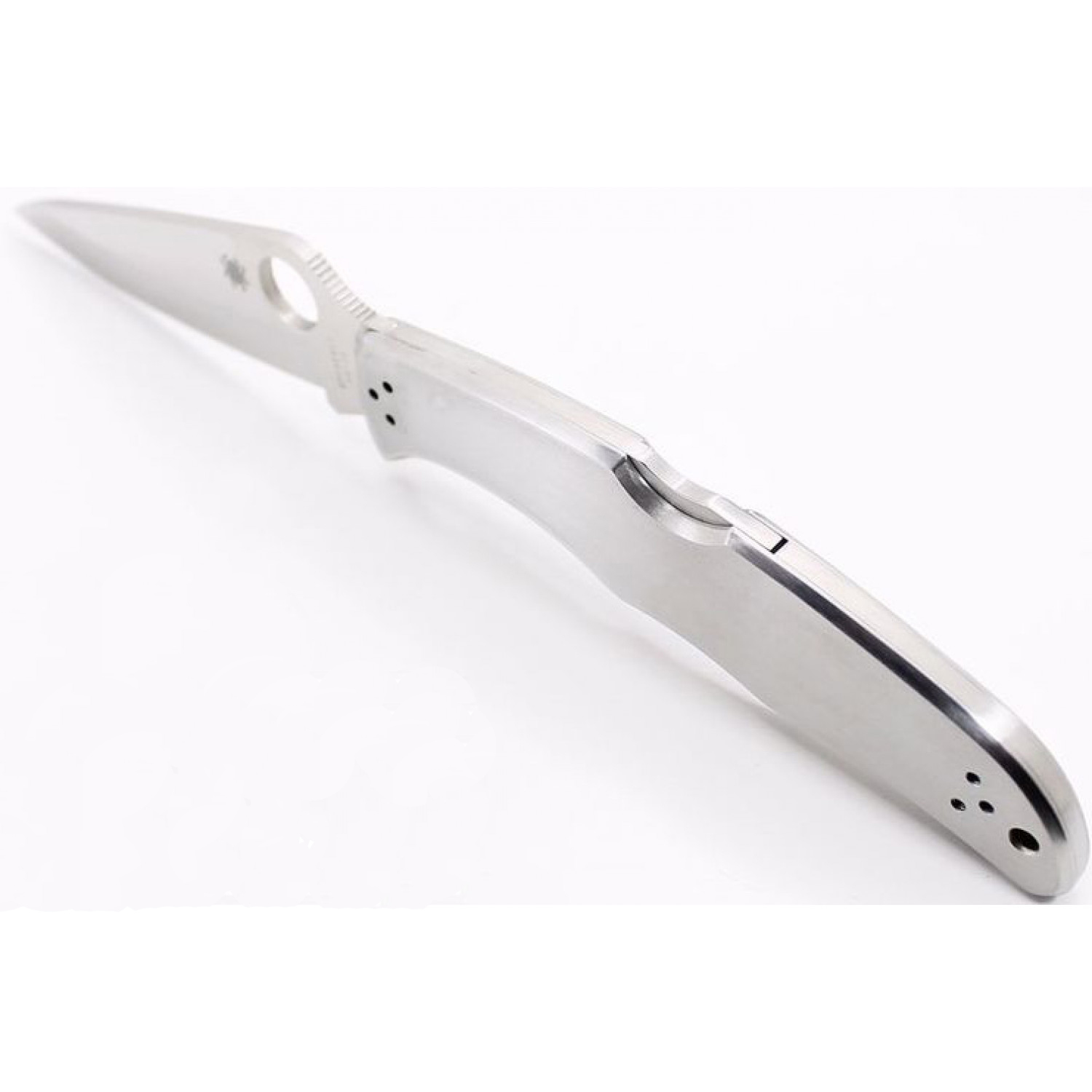 Складной нож Endura 4 - Spyderco 10P, сталь VG-10 Satin Plain, рукоять нержавеющая сталь - фото 7