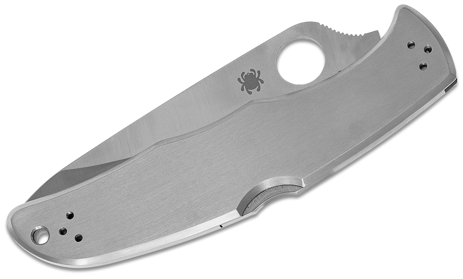 Складной нож Endura 4 - Spyderco 10P, сталь VG-10 Satin Plain, рукоять нержавеющая сталь - фото 10