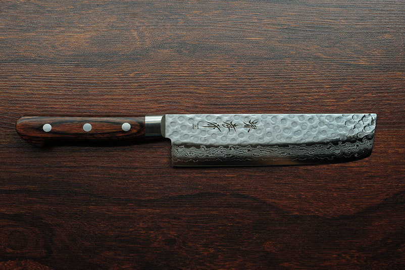 Нож Накири (шинковочный) 160 мм, Sakai Takayuki, сталь VG-10 Damascus 17 слоев, рукоять pakka wood от Ножиков