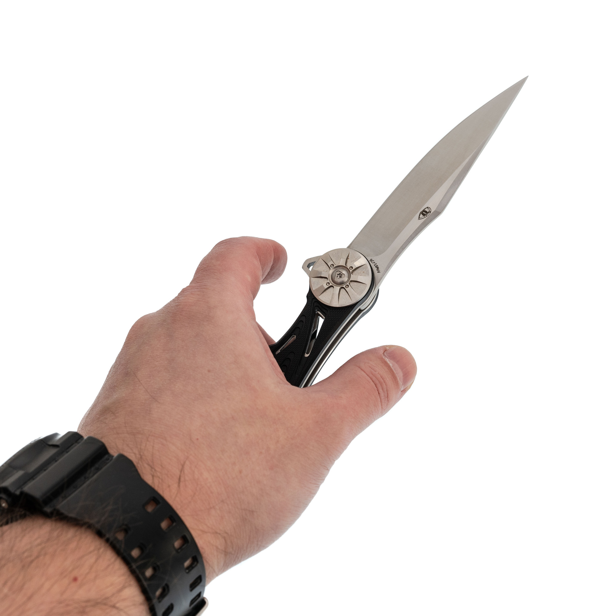 Складной нож Moto 2 Reptilian, сталь 9Cr18MoV, рукоять G10, серый - фото 7