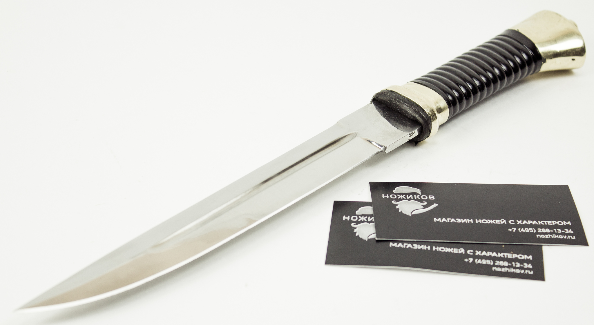 Нож Пластунский, сталь 95x18, латунь - фото 3