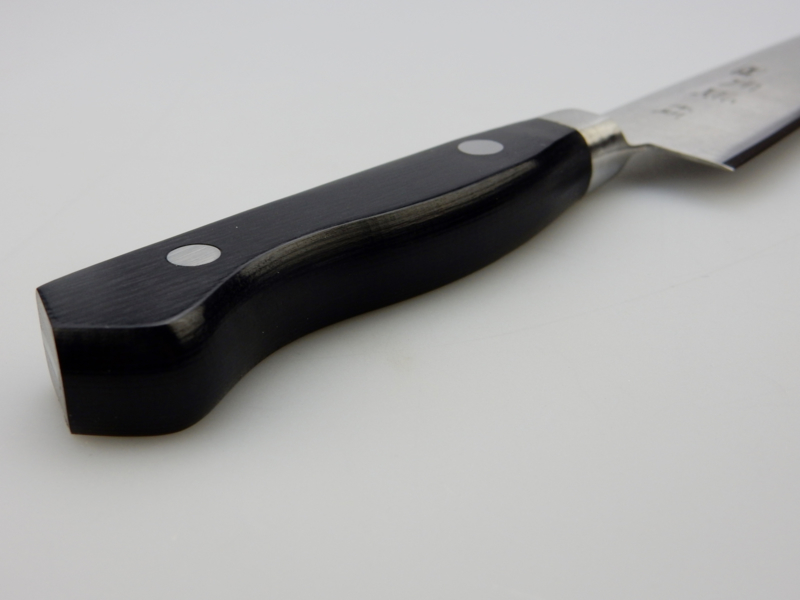 Нож кухонный универсальный Shimomura, сталь DSR1K6, рукоять pakka wood - фото 7