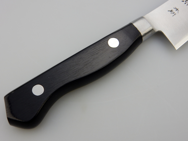 Нож кухонный универсальный Shimomura, сталь DSR1K6, рукоять pakka wood - фото 8