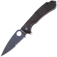 Фото Складной нож Daggerr Resident All Black Serrated, сталь 8Cr14MoV, рукоять FRN