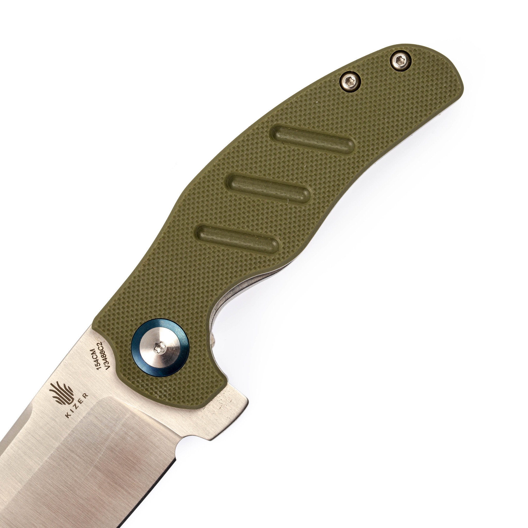 Складной нож Kizer C01C Green, сталь 154CM, рукоять G10 - фото 2